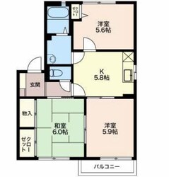 沢駅 徒歩20分 1階の物件間取画像